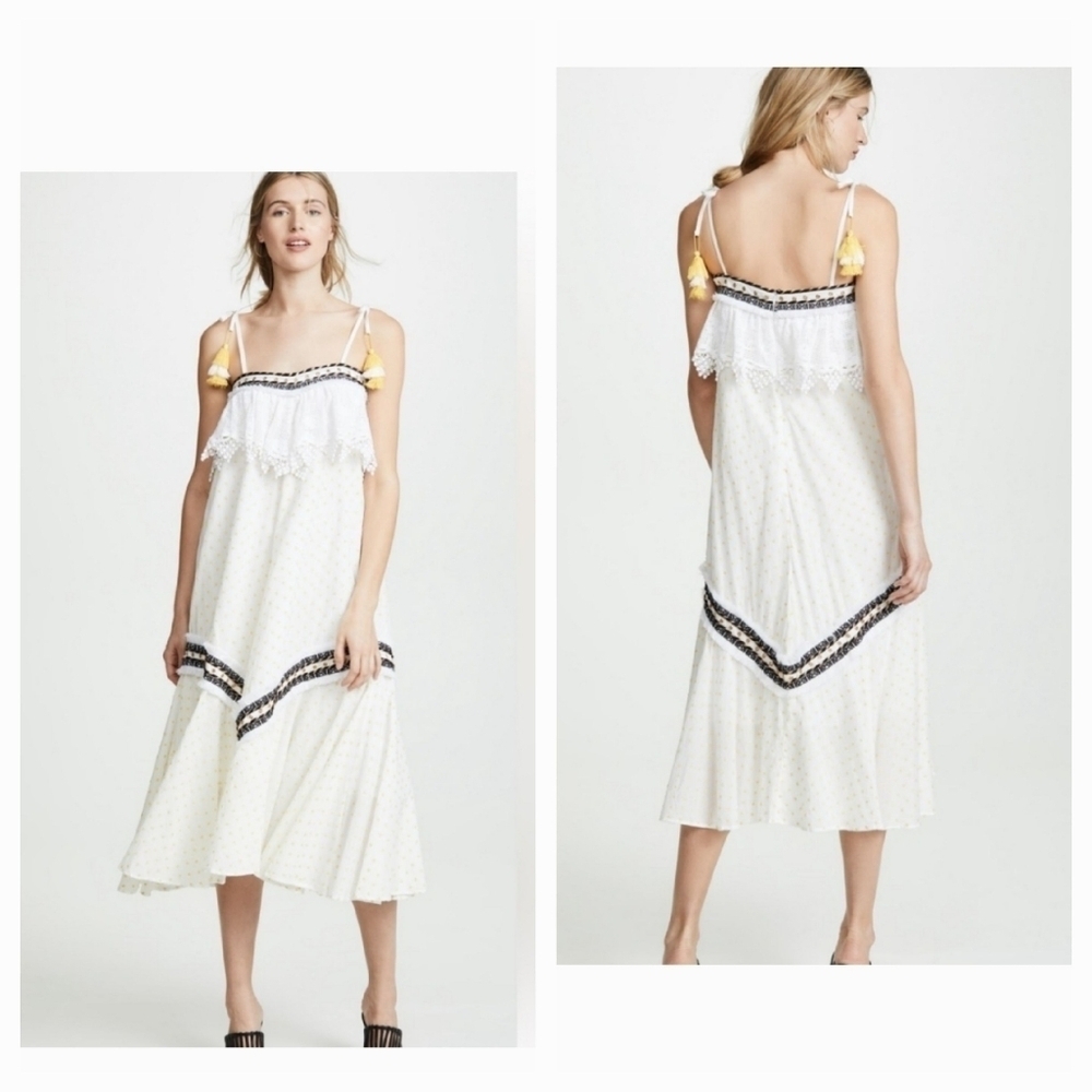 Place Nationale - Mala Cotton Maxi women’s Sundress in White